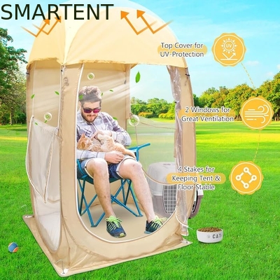 35*35*60 pulgadas Beige impermeable a los rayos UV Protegido Pop Up Tiendas Deportivas Con Fácil Instalación Incluye Carrying Bolsa de estacas Cuerdas proveedor