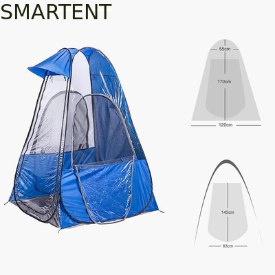 120*120*170CM Tiendas deportivas ligeras portátiles azules transparentes impermeables de poliéster proveedor