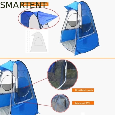 120*120*170CM Tiendas deportivas ligeras portátiles azules transparentes impermeables de poliéster proveedor