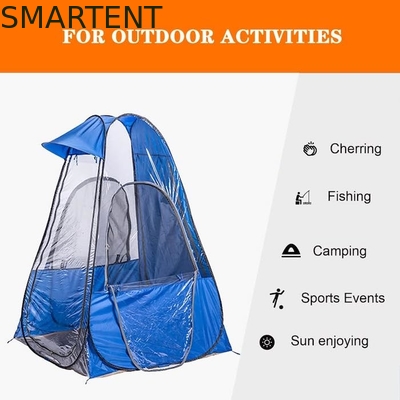 120*120*170CM Tiendas deportivas ligeras portátiles azules transparentes impermeables de poliéster proveedor