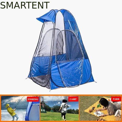 120*120*170CM Tiendas deportivas ligeras portátiles azules transparentes impermeables de poliéster proveedor