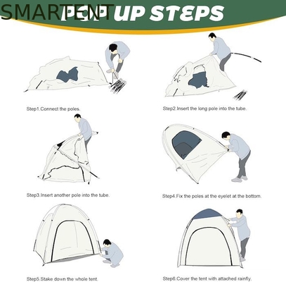 5.25*4.27*5.9FT Fuera impermeable Poliéster Negro Transparente PVC Pop Up Tiendas Deportivas Con Ventanas de malla Fácil de Configurar proveedor