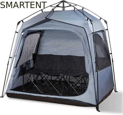 157*130*188CM 4 personas Automático de Fibra de Vidrio Marco Gris Poliéster Pop Up Tienda deportiva impermeable de una sola capa fácil de establecer proveedor
