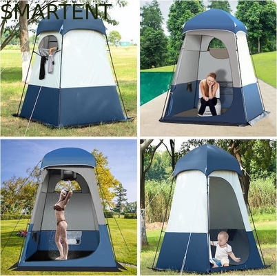 160*160*240CM azul impermeable 210T poliéster Pop Up carpas de privacidad con protección UV para acampar y eventos al aire libre proveedor