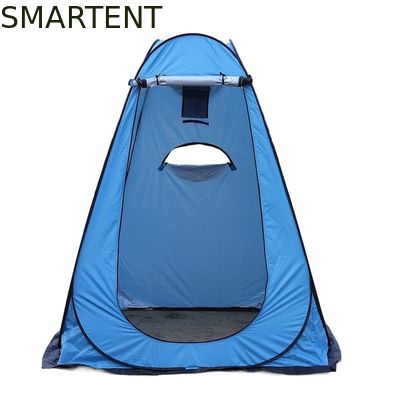 Comprar 150*150*190CM impermeable azul 210T plateado poliéster UV protegida tienda de privacidad pop up con ventanas laterales ventiladas Fabricación en línea