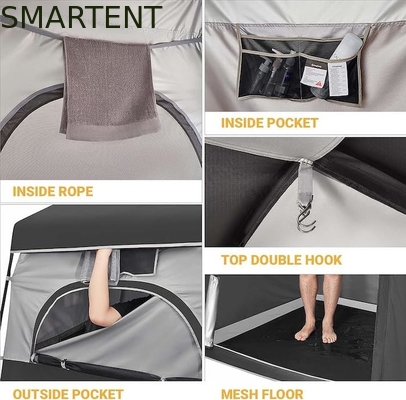 167*167*218CM Poliéster Negro Portable UV Protegido Tiendas de campaña de privacidad pop up con configuración instantánea para eventos al aire libre proveedor
