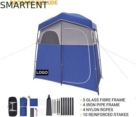 2.11*1.07*2.13M azul impermeable poliéster Instant Pop Up tiendas de campaña de privacidad con cobertura completa puerta y ventanas con cremallera proveedor