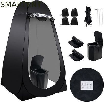 Comprar 47.2*47.2*74.8 pulgadas Negro Plata Revestida de Poliéster Pop Up Tienda de Privacidad con Protección UV Para Eventos de Camping Beach Fabricación en línea