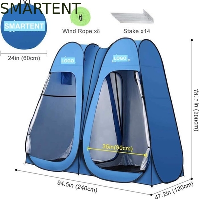 94.5*47.2*74.8 pulgadas impermeable azul poliéster 190T Pop Up tiendas de campaña de privacidad con cobertura completa e instalación instantánea proveedor