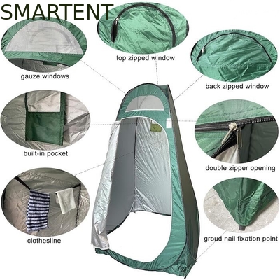 74.5 * 47 * 47 pulgadas de poliéster verde Instant Pop Up tienda de privacidad con cobertura completa para camping playa y eventos al aire libre proveedor
