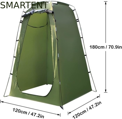 120*120*180CM Color Verde Plata Revestida Poliéster Pop Up Tienda de privacidad a prueba de agua Para eventos al aire libre en la playa proveedor