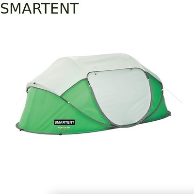 Comprar 135*230*89CM 2-persona de fibra de vidrio verde impermeable poliéster pop up tienda de campamento Fabricación en línea