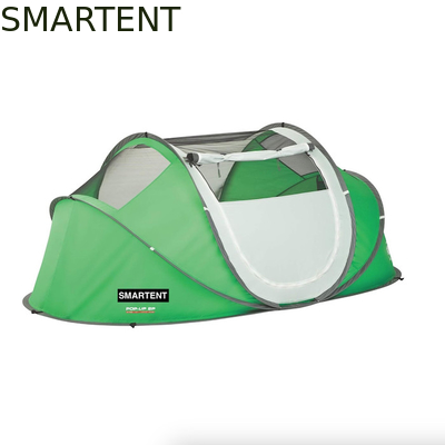 135*230*89CM 2-persona de fibra de vidrio verde impermeable poliéster pop up tienda de campamento proveedor
