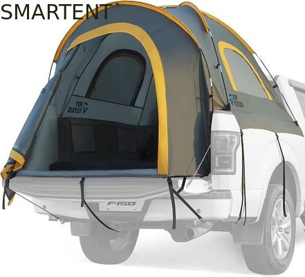 Comprar En el exterior 2.17*1.60*1.70M Gris PU2000 Poliéster impermeable 2Person Pickup Camping Tent con palo de fibra de vidrio Fabricación en línea