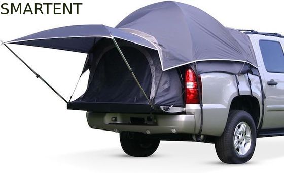 Comprar 72'Inch Grey Pickup Camping Tent 4 Temporadas 2 Personas Fibra de vidrio palo impermeable Poliéster recubierto con ventanas de malla Fabricación en línea