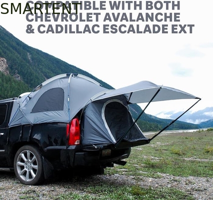 72'Inch Grey Pickup Camping Tent 4 Temporadas 2 Personas Fibra de vidrio palo impermeable Poliéster recubierto con ventanas de malla proveedor