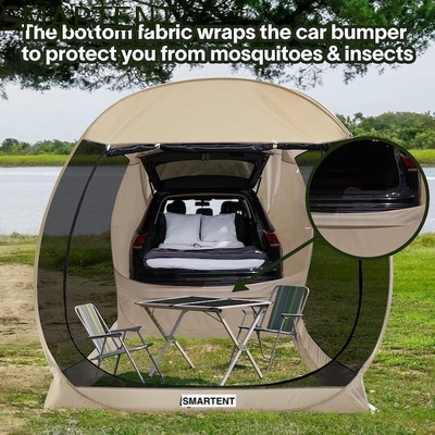 2.13*2.13*2.18M Color beige Protección UV Impermeable Revestido de poliéster Pop Up Sport Utility Vehicle Tienda de campamento proveedor