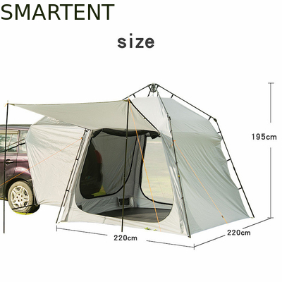 220*220*195CM Fibra de vidrio para 4 personas Gris PU2000MM Poliéster 210D SUV Tienda de campamento a prueba de agua con protección UV fácil de configurar proveedor