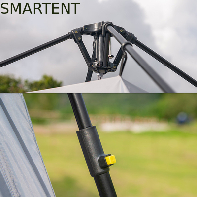 220*220*195CM Fibra de vidrio para 4 personas Gris PU2000MM Poliéster 210D SUV Tienda de campamento a prueba de agua con protección UV fácil de configurar proveedor