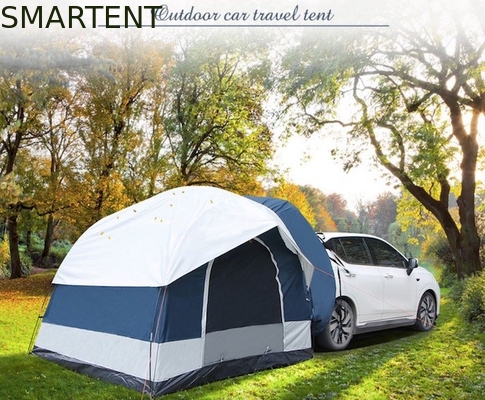 250*250*200CM PU2000MM Revestido de poliéster 210D 2 puertas SUV tienda de campamento con postes de fibra de vidrio y ventanas de malla proveedor