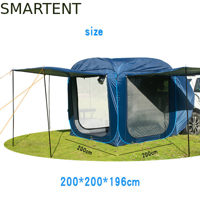 200*200*196CM Plata recubierta 210T Pop UP tienda de campaña SUV con diseño a prueba de agua y malla de protección UV ventanas proveedor