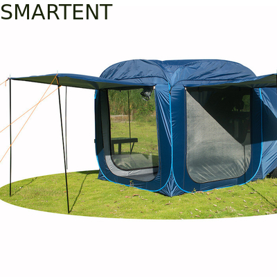 200*200*196CM Plata recubierta 210T Pop UP tienda de campaña SUV con diseño a prueba de agua y malla de protección UV ventanas proveedor