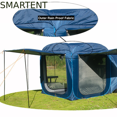 200*200*196CM Plata recubierta 210T Pop UP tienda de campaña SUV con diseño a prueba de agua y malla de protección UV ventanas proveedor