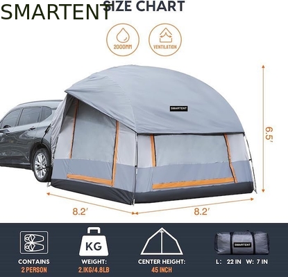 Tienda de campamento para SUV 210D de poliéster con malla para 6 personas y protección UV proveedor