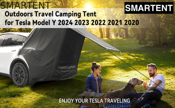 Comprar Tienda de campamento Tesla ligera de 4 temporadas de color negro impermeable plateado revestido de poliéster 210D rápida de 10 minutos de instalación Fabricación en línea