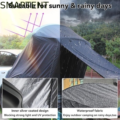 Tienda de campamento Tesla ligera de 4 temporadas de color negro impermeable plateado revestido de poliéster 210D rápida de 10 minutos de instalación proveedor
