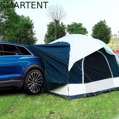 2.44*2.44*2.19M 6 personas azul impermeable poliéster recubierto carpa de acampada con 2 ventanas 4 Temporada de instalación rápida proveedor