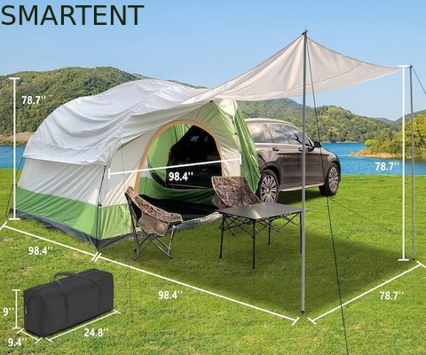 8.2*8.2*6.6Ft Dual Color Impermeable PU3000MM Revestido de poliéster 210T Todas las estaciones Vehículo tienda de campamento Fácil de configurar proveedor