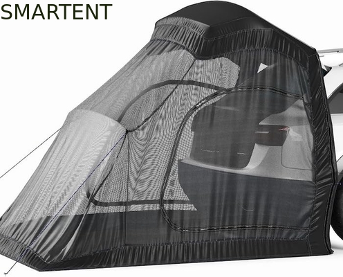 183*183*213CM Negro impermeable recubierto de poliéster carpa de acampada carpa compacta refugio para automóviles fácil de instalar para 2-4 personas proveedor