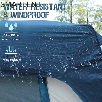 3.05*2.44*2.21M Personalizable 4 Temporada Color Azul Impermeable PU2000MM Revestida con poliéster Car Mobile Camping Tent proveedor