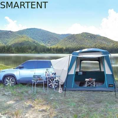 3.05*2.44*2.21M Personalizable 4 Temporada Color Azul Impermeable PU2000MM Revestida con poliéster Car Mobile Camping Tent proveedor