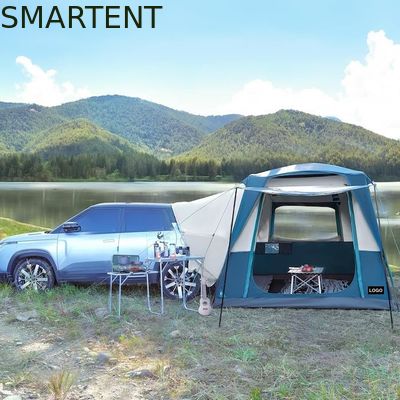 Comprar 3.05*2.44*2.21M Personalizable 4 Temporada Color Azul Impermeable PU2000MM Revestida con poliéster Car Mobile Camping Tent Fabricación en línea
