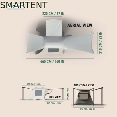 660*290*180CM Instalación fácil Khaki 210D Ocford Inflable Tesla Camping Tienda 4 Temporada refugio con mosca de lluvia proveedor
