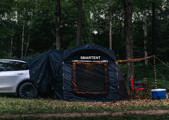 Tienda de campamento de fibra de vidrio de poliéster de color negro impermeable a la lluvia para el modelo Y fácil de instalar y mejor ventilación proveedor