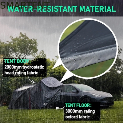 Tienda de campamento de fibra de vidrio de poliéster con revestimiento ligero para Tesla 3 Temporada Modelo gris impermeable Rápido 10 minutos de configuración proveedor