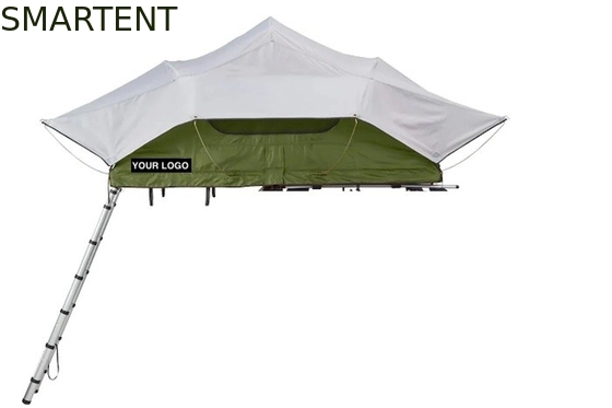 56*96*48'' pulgadas de doble color caliente de trabajo de aluminio marco a prueba de agua 600D Ripstop poliéster Tesla techo tienda de campamento proveedor