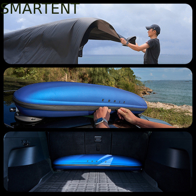 530*390CM Negro 420D Ripstop Poliéster Tesla Camping Tenda de auto ligero Canopy de la lluvia Pared lateral para el modelo Y&amp;3 proveedor