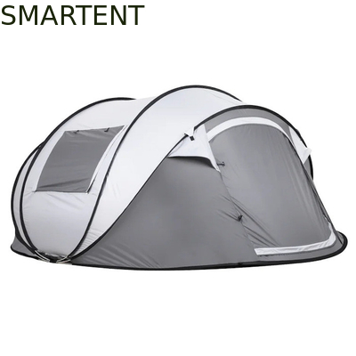280*200*130CM Gris PU2000MM impermeable recubierto de poliéster 190T 4 Temporada Pop Up Barco de la tienda de campaña con ventanas de malla para acampar proveedor