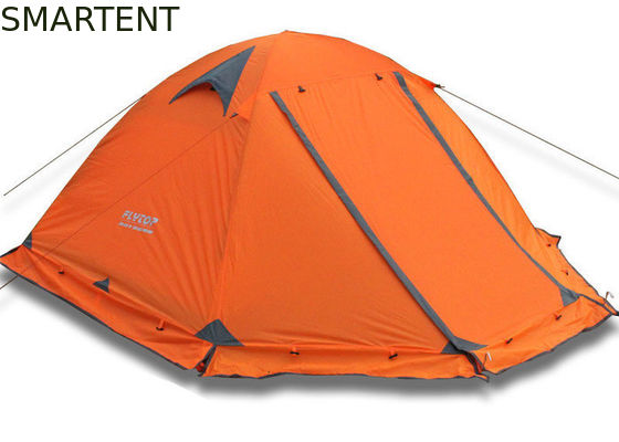 Comprar 2 Personas Naranja PU3000MM Revestido con marco de aluminio de poliéster de 210T Tienda impermeable con bolso de transporte Fabricación en línea