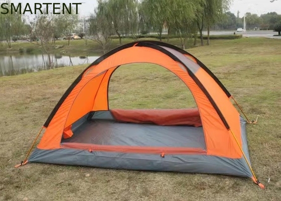 2 Personas Naranja PU3000MM Revestido con marco de aluminio de poliéster de 210T Tienda impermeable con bolso de transporte proveedor