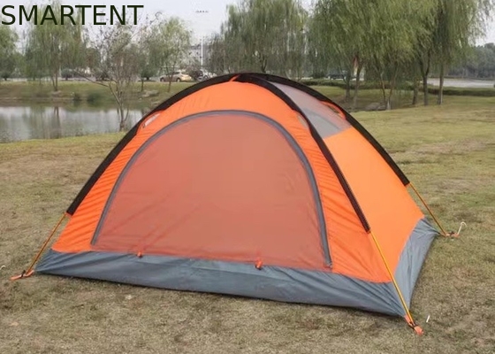 2 Personas Naranja PU3000MM Revestido con marco de aluminio de poliéster de 210T Tienda impermeable con bolso de transporte proveedor