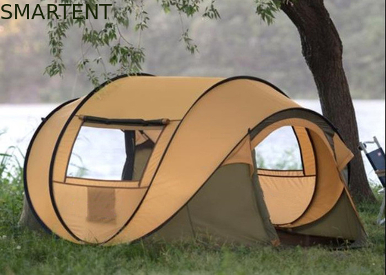 280*200*130CM 4 personas Poliéster Grijo Inodoro 4 Temporadas Forma de Barco Pop Up Tiendas de campamento Bolsa de transporte Incluida proveedor
