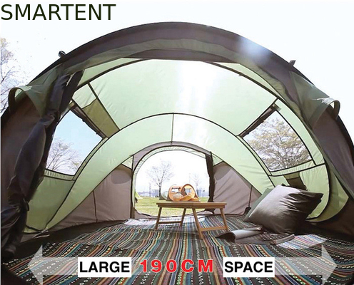 280*200*130CM 4 personas Poliéster Grijo Inodoro 4 Temporadas Forma de Barco Pop Up Tiendas de campamento Bolsa de transporte Incluida proveedor