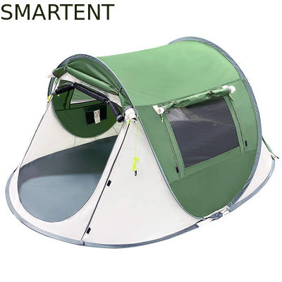 Comprar 2 personas 245*148*100CM Poliéster verde impermeable para acampar al aire libre Espacioso pabellón de barco con ventilación de malla Fabricación en línea