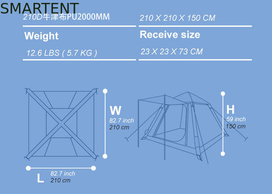 Campamento al aire libre doble color impermeable 210D doble capa carpa llena de aire con postes de aire TPU para una mejor protección UV proveedor