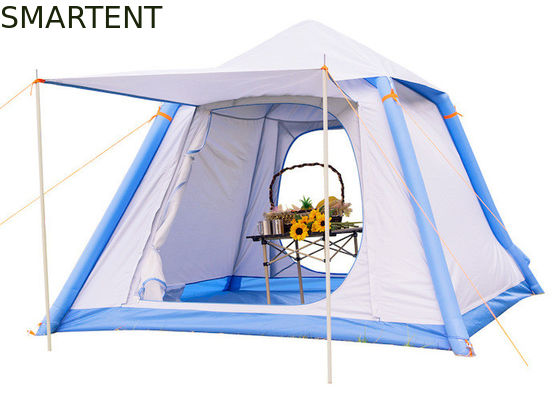 Comprar Campamento al aire libre doble color impermeable 210D doble capa carpa llena de aire con postes de aire TPU para una mejor protección UV Fabricación en línea